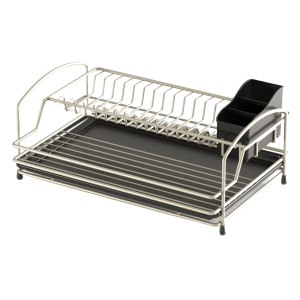 Suport pentru vase KB008, inox, argintiu + negru, 34 x 50 x 22 cm