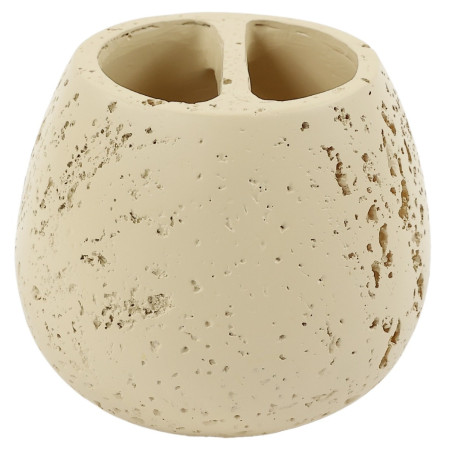 Suport periute dinti, Kadda Rock BPO-0573B, polirasina, finisaj piatra, 11 x 8.5 cm