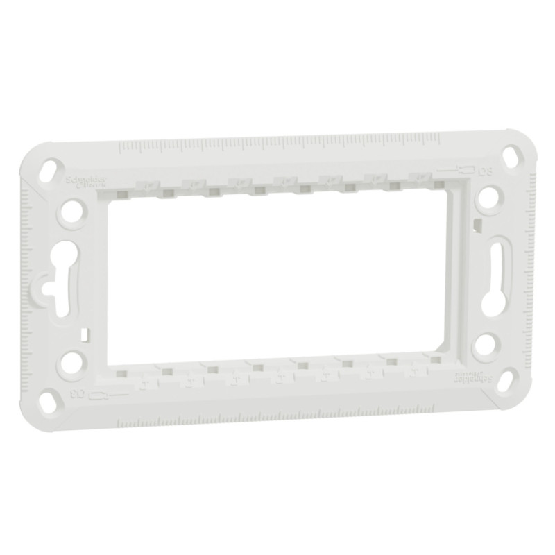 Suport plastic Schneider Electric Noua Unica NU7104P_DM, 4 module, pentru rama priza / intrerupator
