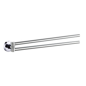Suport prosop baie Iobagno Alfa AC1509, mobil, cu doua brate, 34 x 4 x 5 cm