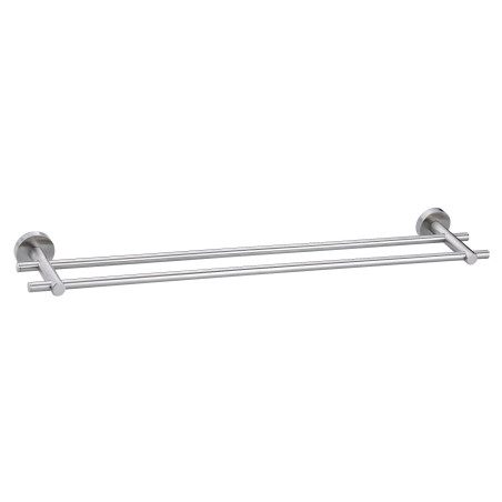 Suport prosop baie tesa Moon 40307, tip bara, cu doua brate, autoadeziv, metal, 64 x 11.5 x 4.9 cm