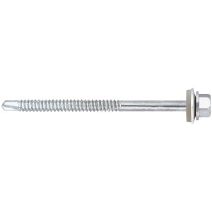 Surub autoforant, cu cap hexagonal, pentru profile metalice, Friulsider AP6, din otel, 6.3 x 80 mm