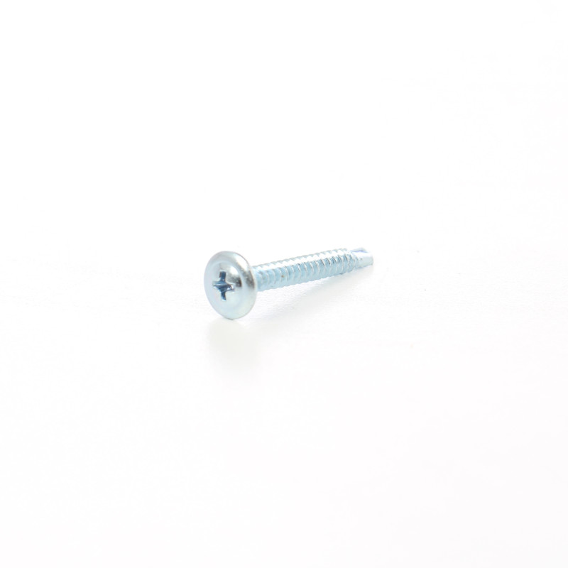 Surub autoforant, cu cap plat, cu saiba, din otel, 4.2 x 32 mm