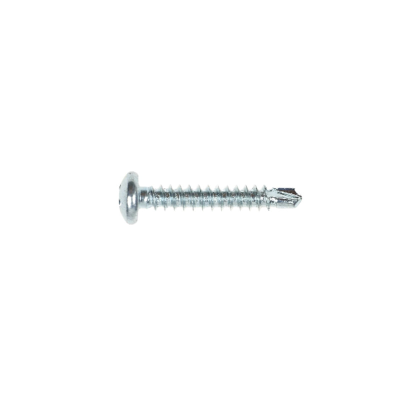 Surub autoforant pentru lemn, din otel, zincat alb, cu cap bombat, amprenta Phillips, PH 2, Friulsider, 4.2 x 25 mm