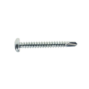 Surub autoforant pentru lemn, din otel, zincat alb, cu cap bombat, amprenta Phillips, PH 2, Friulsider, 4.2 x 32 mm