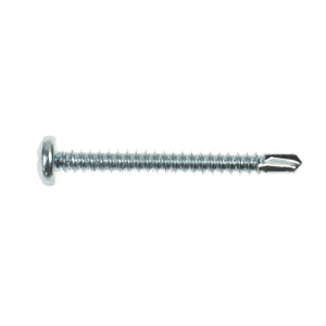 Surub autoforant pentru lemn, din otel, zincat alb, cu cap bombat, amprenta Phillips, PH 2, Friulsider, 4.2 x 38 mm