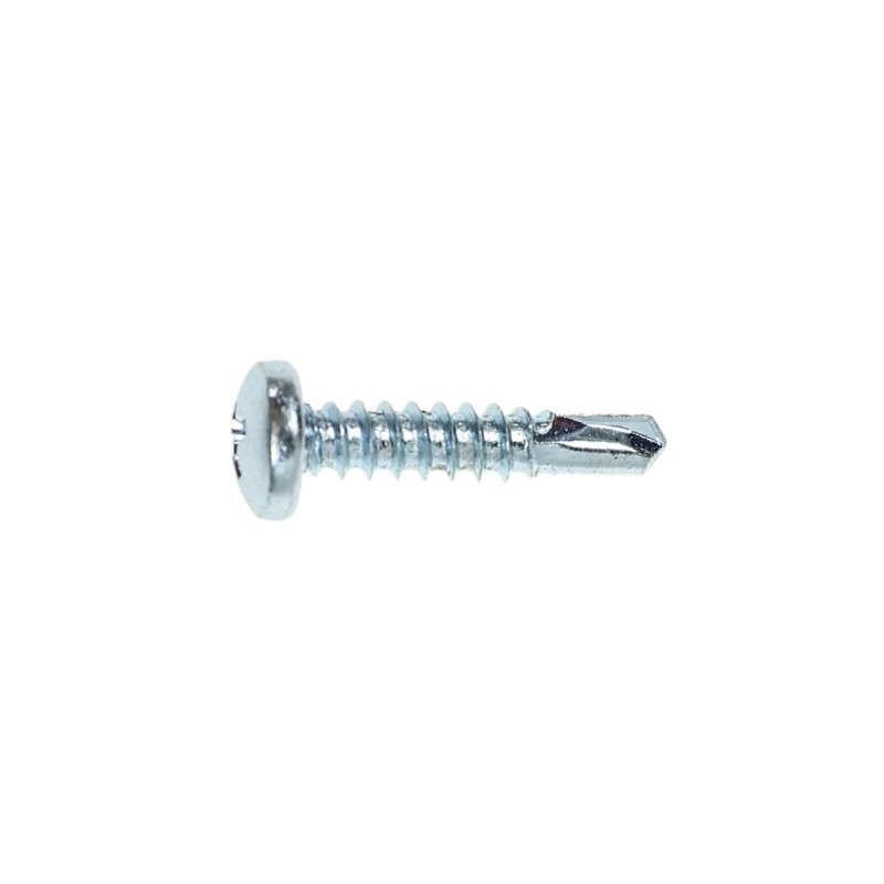 Surub autoforant pentru lemn, din otel, zincat alb, cu cap bombat, amprenta Phillips, PH 2, Friulsider, 4.8 x 22 mm