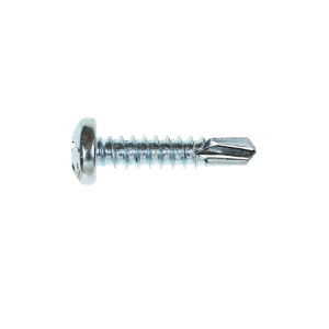 Surub autoforant pentru lemn, din otel, zincat alb, cu cap bombat, amprenta Phillips, PH 3, Friulsider, 5.5 x 25 mm
