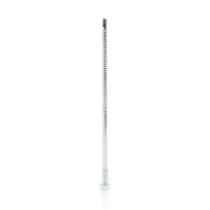 Surub autoforant, pentru panouri, cu cap hexagonal, din otel, zincat alb, SW8, 6.3/5.5 x 150 mm