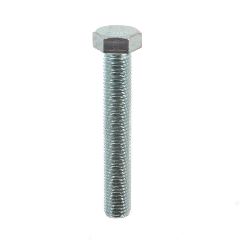 Surub cu cap hexagonal, filetat complet, otel, zincat alb, DIN933-8.8, M16 x 100 mm