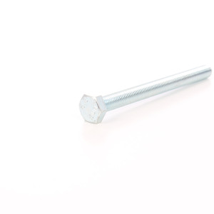 Surub cu cap hexagonal, filetat complet, otel, zincat alb, M10 x 100 mm