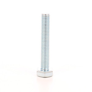Surub cu cap hexagonal, filetat complet, otel, zincat alb, M10 x 35 mm