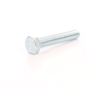 Surub cu cap hexagonal, filetat complet, otel, zincat alb, M10 x 50 mm