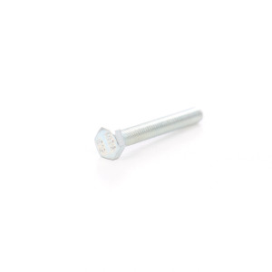 Surub cu cap hexagonal, filetat complet, otel, zincat alb, M4 x 25 mm