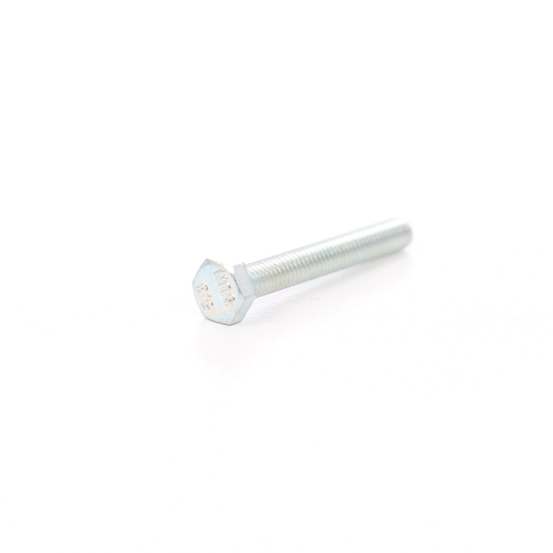 Surub cu cap hexagonal, filetat complet, otel, zincat alb, M4 x 25 mm
