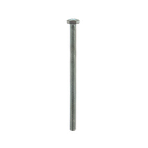 Surub cu cap hexagonal, filetat complet, otel, zincat alb, M8 x 130 mm
