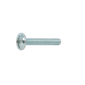 Surub cu filet metric, cu cap bombat combinat, otel, zincat alb, M4 x 22 mm, 12 bucati