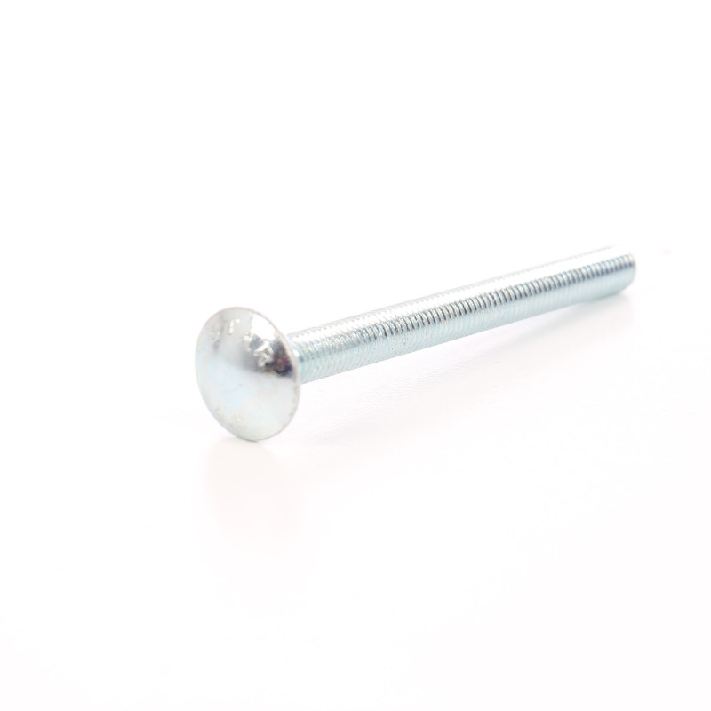 Surub cu filet metric, cu cap bombat torbant, zincat alb, diametru cap 20.65 mm, M8 x 120 mm