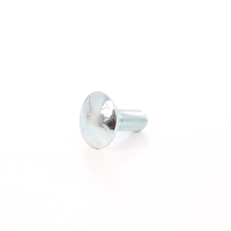 Surub cu filet metric, cu cap bombat torbant, zincat alb, diametru cap 20.65 mm, M8 x 20 mm