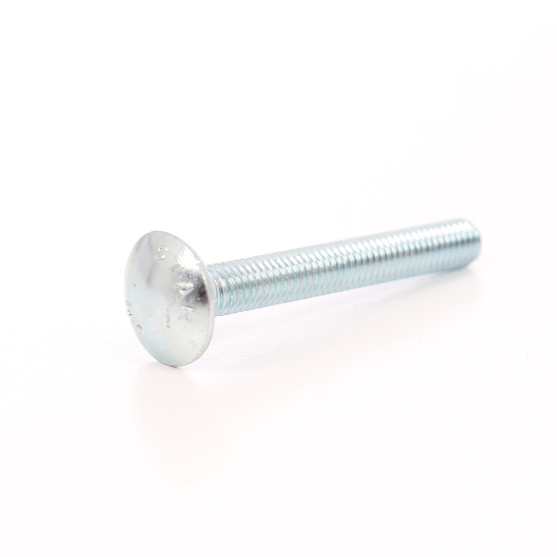 Surub cu filet metric, cu cap bombat torbant, zincat alb, diametru cap 24.65 mm, M10 x 100 mm