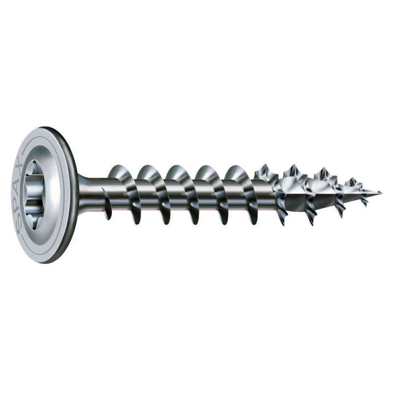 Surub pentru lemn, autofiletant, din otel, cu cap saiba, Spax, amprenta T-STAR plus, 8 x 50 mm