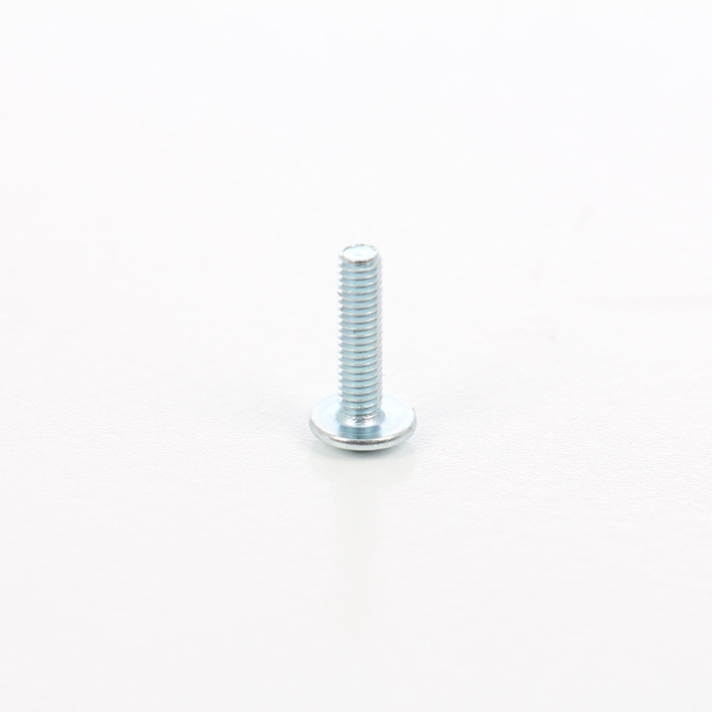 Surub pentru lemn, cu cap bombat combinat, amprenta cruce, din otel, zincat alb, 4 x 16 mm