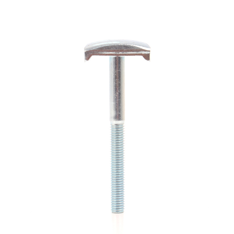 Surub pentru panou gard, cu cap T, din otel, zincat alb, M8 x 80 mm