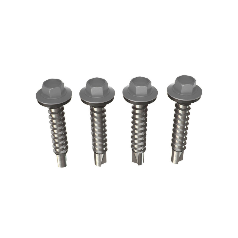 Surub pentru tigla metalica, autoforant, Bilka, gri (RAL 7024), 4.8 x 20 mm, 250 bucati