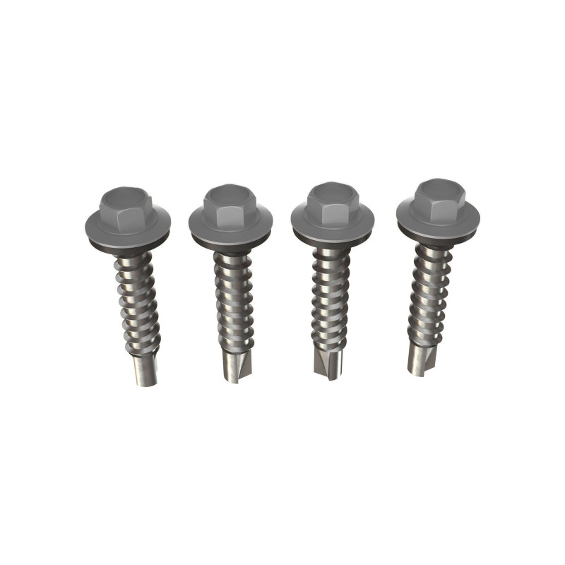 Surub pentru tigla metalica, autoforant, Bilka, gri (RAL 7024), 4.8 x 35 mm, 250 bucati