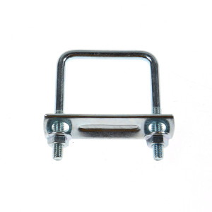 Surub U patrat, 6 x 55/50 + placa + saibe + piulite, set 4 perechi