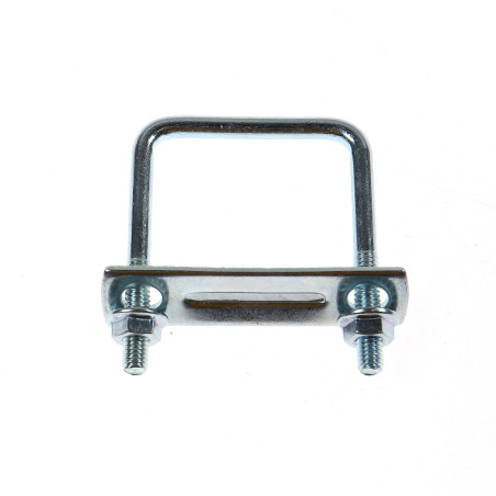 Surub U patrat, 6 x 55/50 + placa + saibe + piulite, set 4 perechi