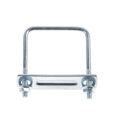 Surub U patrat, 6 x 65/60 + placa + saibe + piulite, set 4 perechi