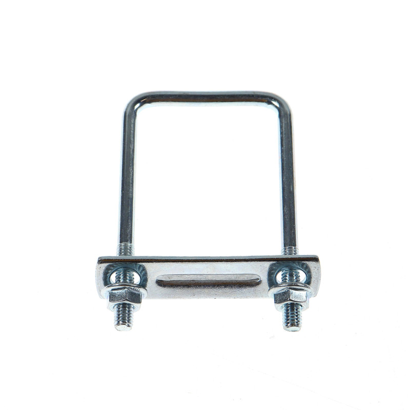 Surub U patrat, 6 x 75/50 + placa + saibe + piulite, set 4 perechi
