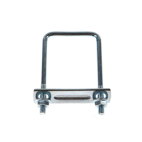 Surub U patrat, 6 x 75/50 + placa + saibe + piulite, set 4 perechi