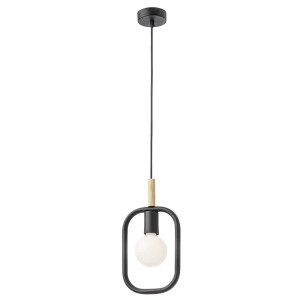 Suspensie Aeris 01-2407, 1 x E27, neagra, moderna