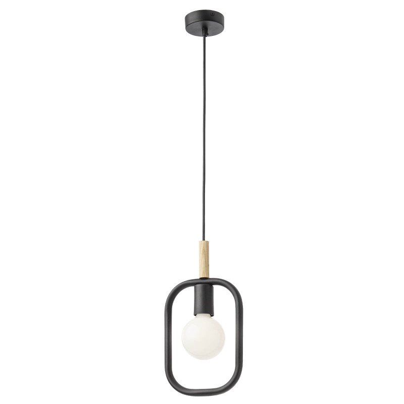 Suspensie Aeris 01-2407, 1 x E27, neagra, moderna