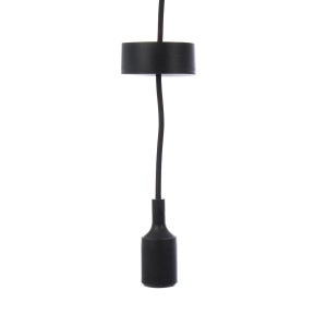 Suspensie Silicone LY 6046, 1 x E27, neagra, clasica