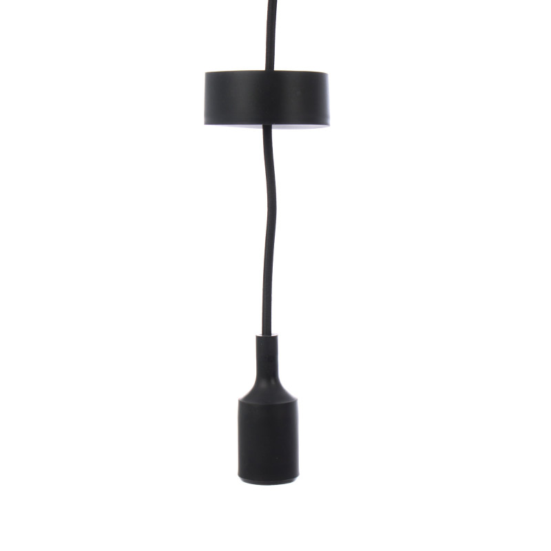 Suspensie Silicone LY 6046, 1 x E27, neagra, clasica