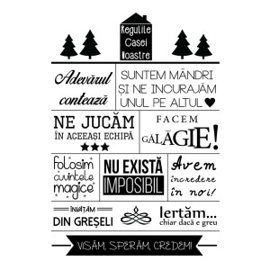 Tablou canvas PT1303, mesaj motivational, panza + sasiu, 45 x 60 cm