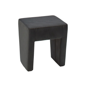 Taburet Ambasador fix, dreptunghiular, stofa gri grafit, 41 x 39 x 47 cm, 1C
