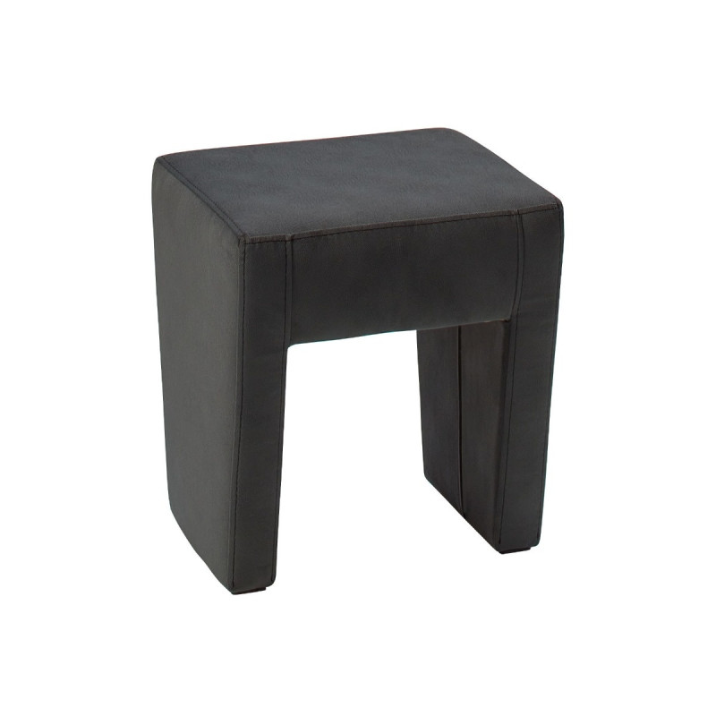 Taburet Ambasador fix, dreptunghiular, stofa gri grafit, 41 x 39 x 47 cm, 1C