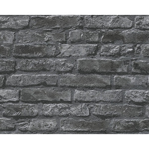 Tapet hartie, model caramida, AS Creation Black & White 954701, 10 x 0.53 m