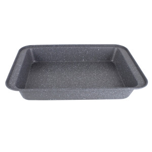 Tava cuptor, Granite Line, aluminiu presat, dreptunghiulara, gri, 37.5 x 25 x 5 cm