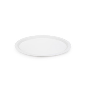 Tava rotunda pentru servire, plastic, Amy, alb, 29.4 x 1.1 cm