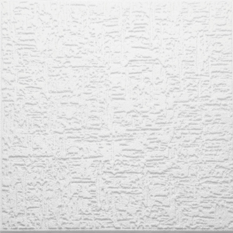 Tavan fals decorativ, polistiren expandat, T102, modern, alb, 50 x 50 x 1 cm