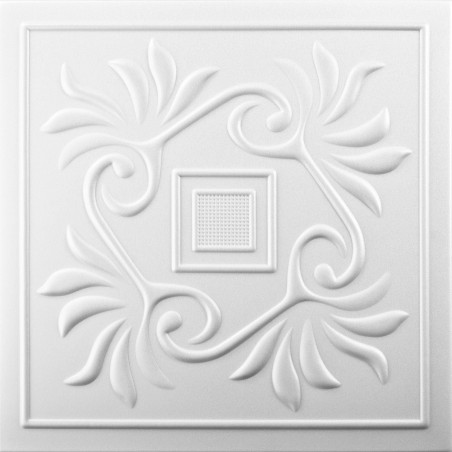 Tavan fals decorativ, polistiren extrudat, 0859, clasic, alb, 50 x 50 x 0.4 cm
