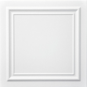 Tavan fals decorativ, polistiren extrudat, VTM 0824, modern, alb, 50 x 50 x 0.35 cm