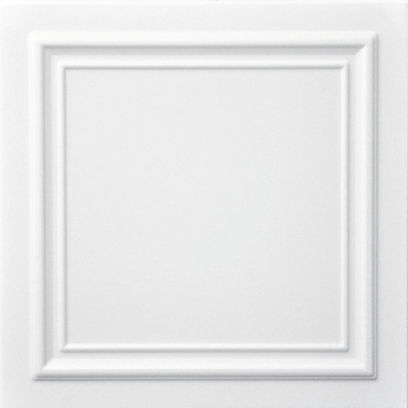 Tavan fals decorativ, polistiren extrudat, VTM 0824, modern, alb, 50 x 50 x 0.35 cm