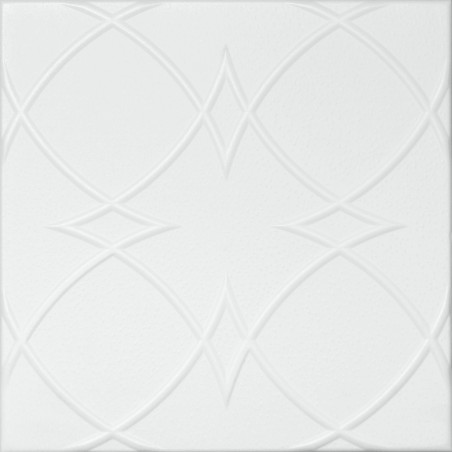 Tavan fals decorativ, polistiren extrudat, VTM 0852, modern, alb, 50 x 50 x 0.35 cm