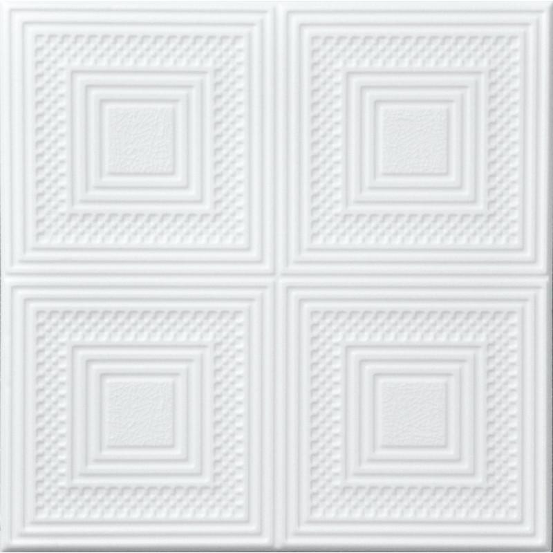 Tavan fals decorativ, polistiren extrudat, VTM 0867, modern, alb, 50 x 50 x 0.35 cm